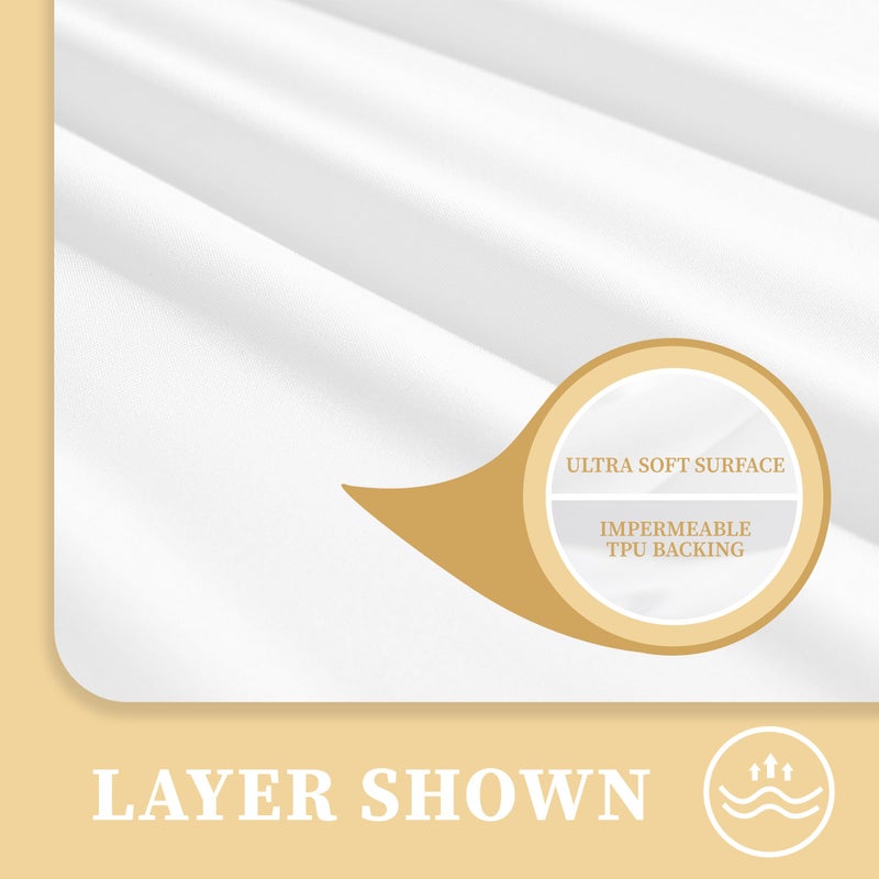 Safe and Sound Waterproof Mattress Protector, 2 Pack Twin Size Premium Mattress Cover, Noiseless Breathable Soft, Fitted Deep Pocket 8-18 Inch Bed Cover, Machine Washable - Image 2