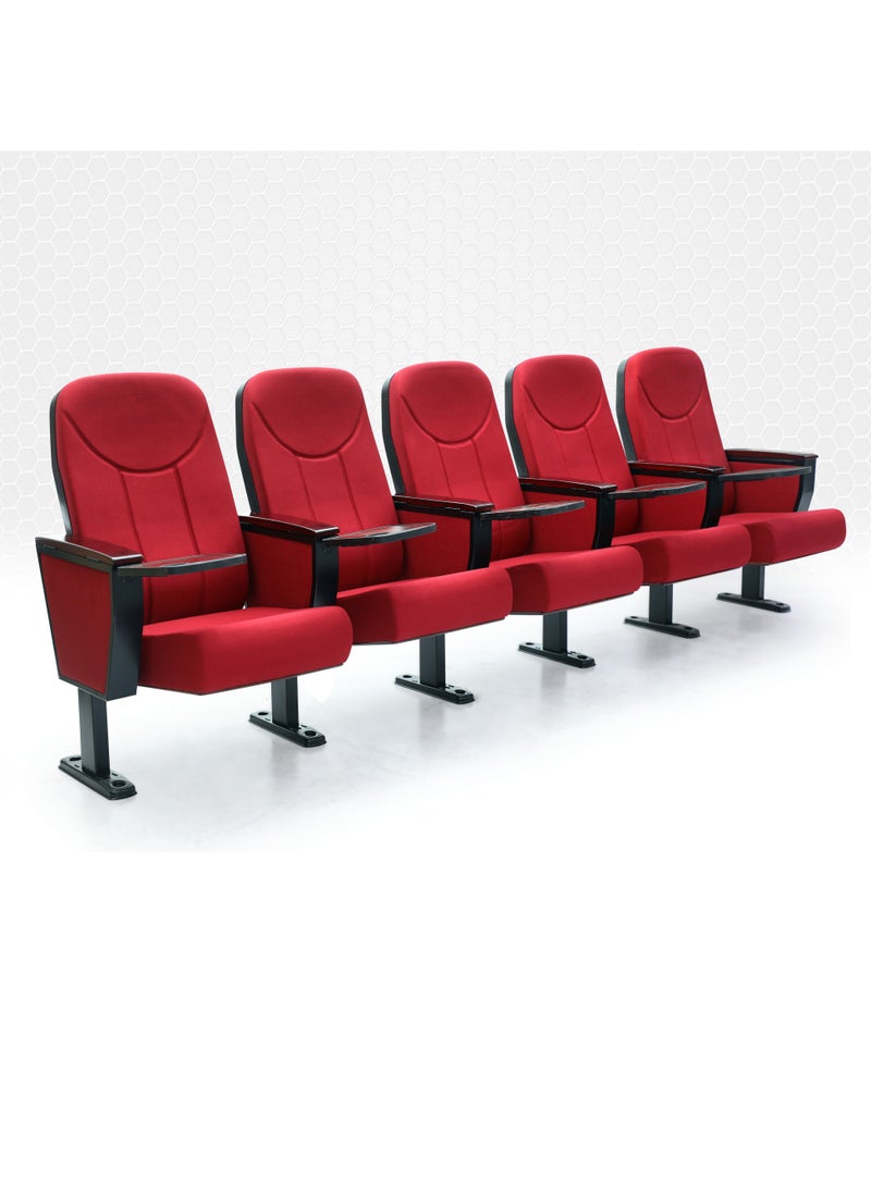 Multi Home Furniture - AUDITORIUM CHAIR, SET OF 5 CHAIR RED COLOUR ,MH-854 - Image 1