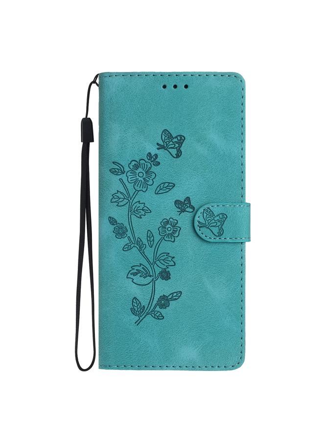 اس-توب جراب لهاتف Samsung Galaxy S21 5G، جراب هاتف جلدي بنقشة زهور وفراشة - Image 2