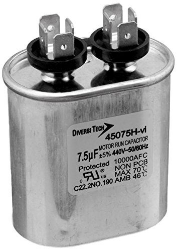 Diversitech Diversitech 45075H Mtr. Run Cap,Oval, 7.5uf 440v  - Image 2