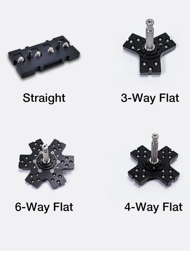 أبتشر Aputure INFINIBAR Multi‑Light Shaping Kit – Active Connectors for PB3/PB6/PB12 Pixel Bars, 3‑/4‑/6‑Way + 2D/3D Shapes, DC Power Passthrough & Wheeled Hard Case - Image 5