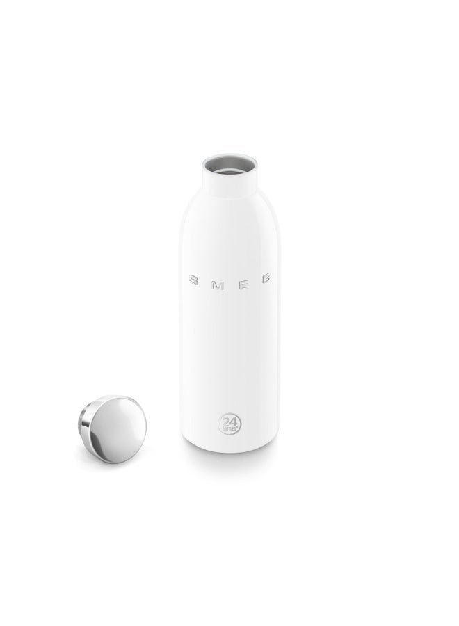 smeg زجاجة ماء حرارية من SMEG مصنوعة من الفولاذ المقاوم للصدأ - قارورة معزولة مانعة للتسرب - 500 مل. بيضاء - Image 5