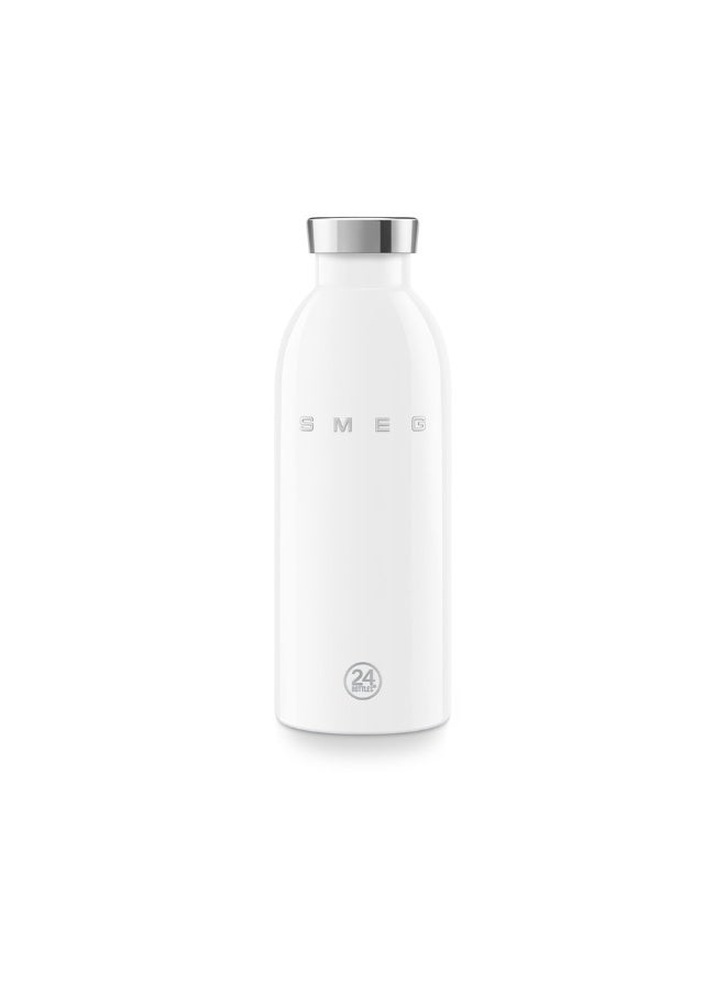 smeg زجاجة ماء حرارية من SMEG مصنوعة من الفولاذ المقاوم للصدأ - قارورة معزولة مانعة للتسرب - 500 مل. بيضاء - Image 3