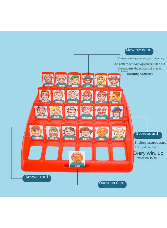 Interactive Logic Thinking Card Game Headband Who Am I Children's Educational Toys Parent-Child Interaction Game-Color:Medium Guess Character  Punishment Turntable Storage Bag  - Image 5
