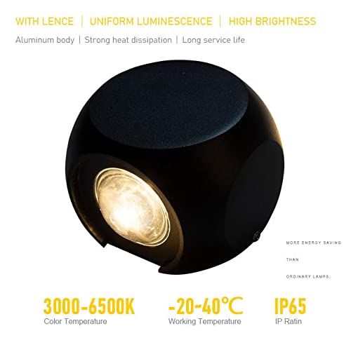 Groeien (Pack of 4 16 Watts LED Square Shape Outdoor Exterior Wall Four Way Left Right UP Down Light (Warm White) (4) - Image 5
