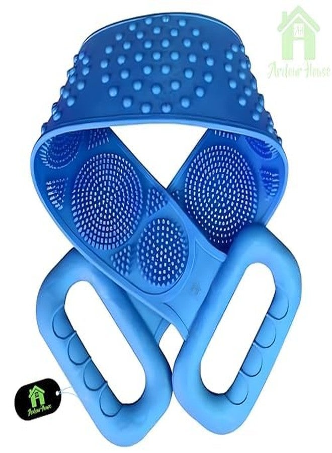 Ardour House Silicone Back Scrubber Belt - Double-Sided Exfoliating Body Brush for Men, Women & Kids - Soft Silicone Bristles + Massage Side - Long Back Cleaner for Shower, Dead Skin Removal, Deep Cleansing & Relaxation (Multicolor) - Image 2