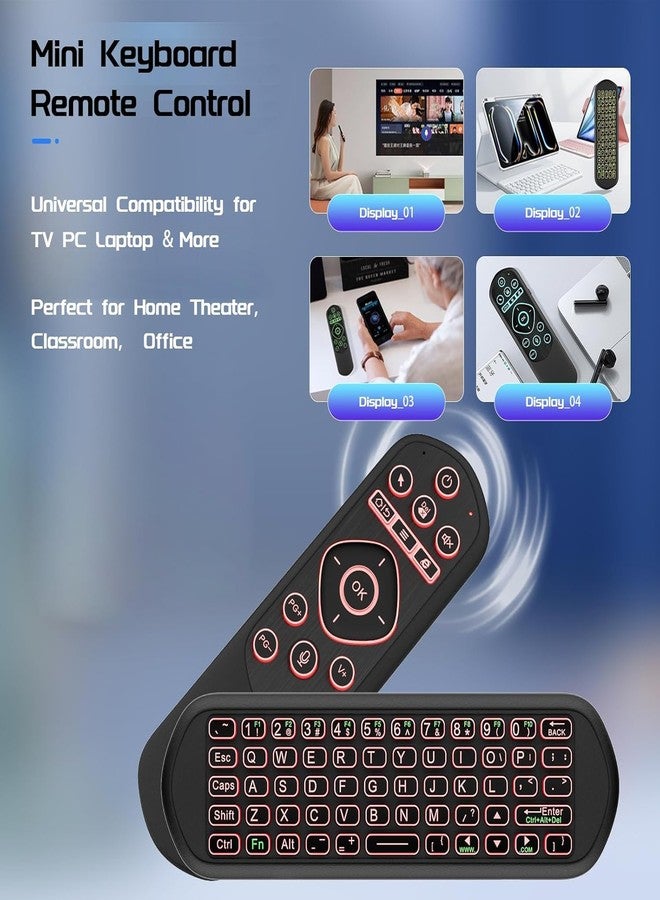 iPazzPort Air Mouse & Bluetooth Universal Remote, Backlit 2.4G USB Remote Control, for PC, Android, Smart TV, HTPC, Raspberry Pi 5 - Image 3