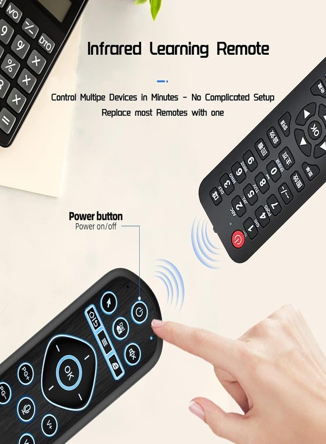iPazzPort Air Mouse & Bluetooth Universal Remote, Backlit 2.4G USB Remote Control, for PC, Android, Smart TV, HTPC, Raspberry Pi 5 - Image 5