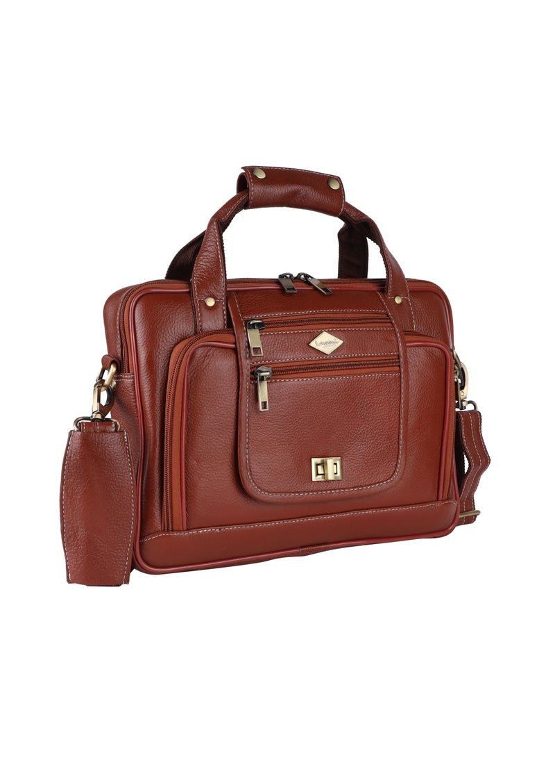 LAVERI LEATHER Genuine Leather Office And Travel Document Laptop bag Style Code 423  - Image 5