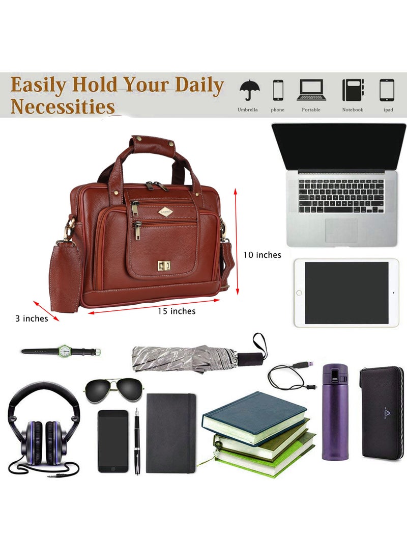 LAVERI LEATHER Genuine Leather Office And Travel Document Laptop bag Style Code 423  - Image 2