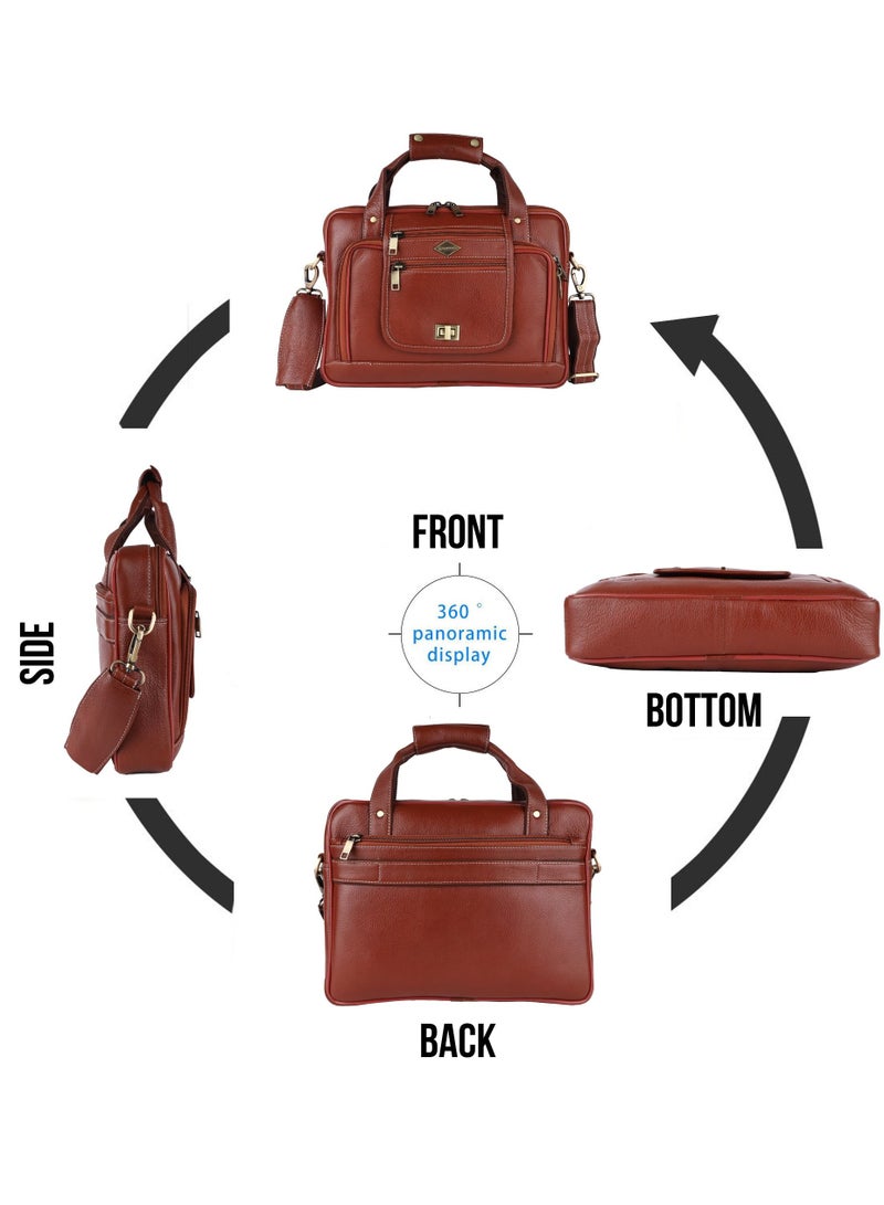 LAVERI LEATHER Genuine Leather Office And Travel Document Laptop bag Style Code 423  - Image 4