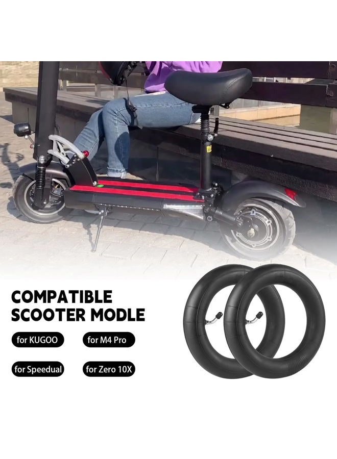 Hromra 80/65-6 Scooter Inner Tube 10x2.5 Inner Tube 255x80 Electric Scooter 10 inch Tires [Thickened] [Valve Extension] [Tire Levers] [Bent Mouth Vavle] (2 Pack) - Image 2