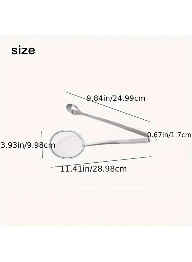 Oil Scoop Filter Stainless Steel High Temperature Resistant Multi Purpose Kitchen Strainer Spoon - Image 2