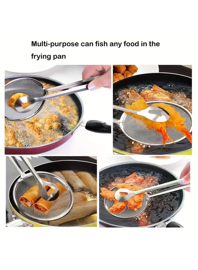 Oil Scoop Filter Stainless Steel High Temperature Resistant Multi Purpose Kitchen Strainer Spoon - Image 4