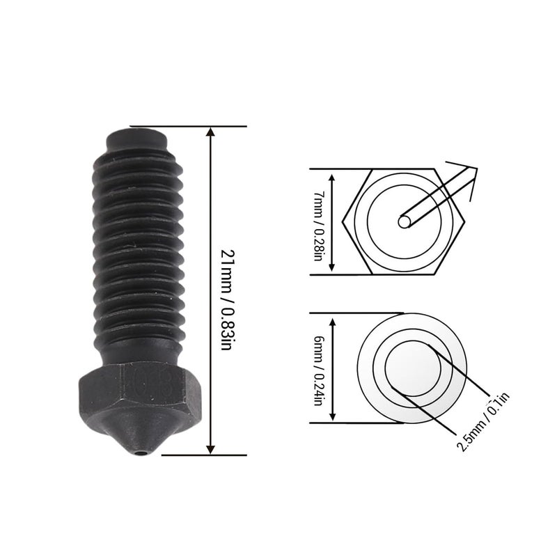 LiebeWH 10 Pcs 3D Printer Nozzle Hardened Steel Extruder Nozzle Replacement for Kobra 3 3 Combo S1 S1 Combo 3D Printer Parts (0.8mm) - Image 2