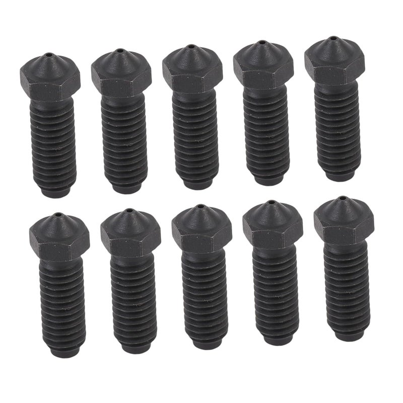 LiebeWH 10 Pcs 3D Printer Nozzle Hardened Steel Extruder Nozzle Replacement for Kobra 3 3 Combo S1 S1 Combo 3D Printer Parts (0.8mm) - Image 1