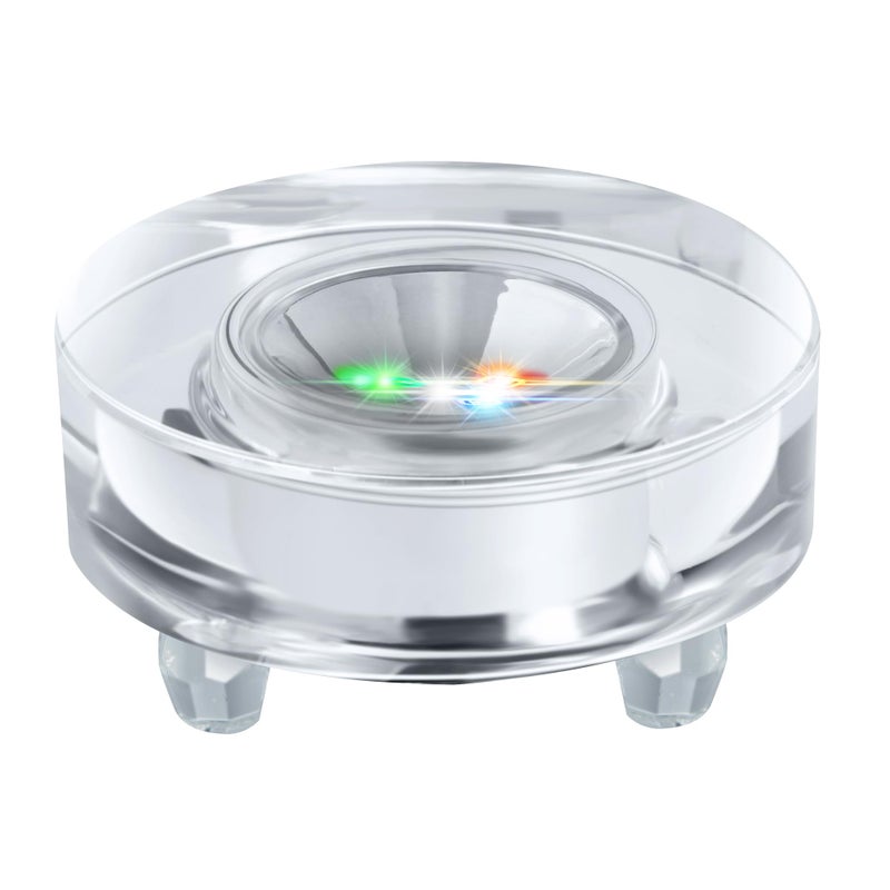 IFOLAINA Crystal LED Light Base Multicolor Changing Pedestal Color Show Stand Lighted Display Plate AC Power for 3D Glass Art Round Light Base - Image 2