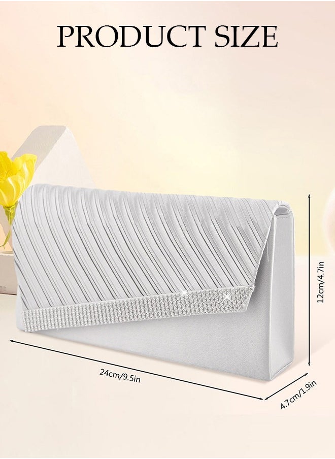 DUNISO - Women Shiny Glitter Evening Clutch Crossbody Bag Envelope Handbag Chain Purse for Wedding Formal Cocktail Party - Image 1