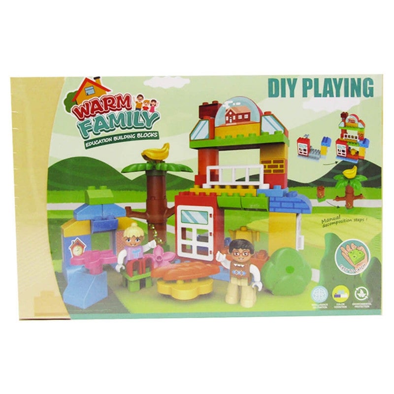 Warm Family Building Blocks 62 Pieces - 3408