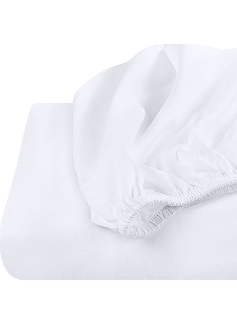 Utopia Bedding Utopia Bedding Twin Fitted Sheets - Bulk Pack of 2 Bottom Sheets - Soft Brushed Microfiber - Deep Pockets - Shrinkage & Fade Resistant - Easy Care (Twin  White)  - Image 4