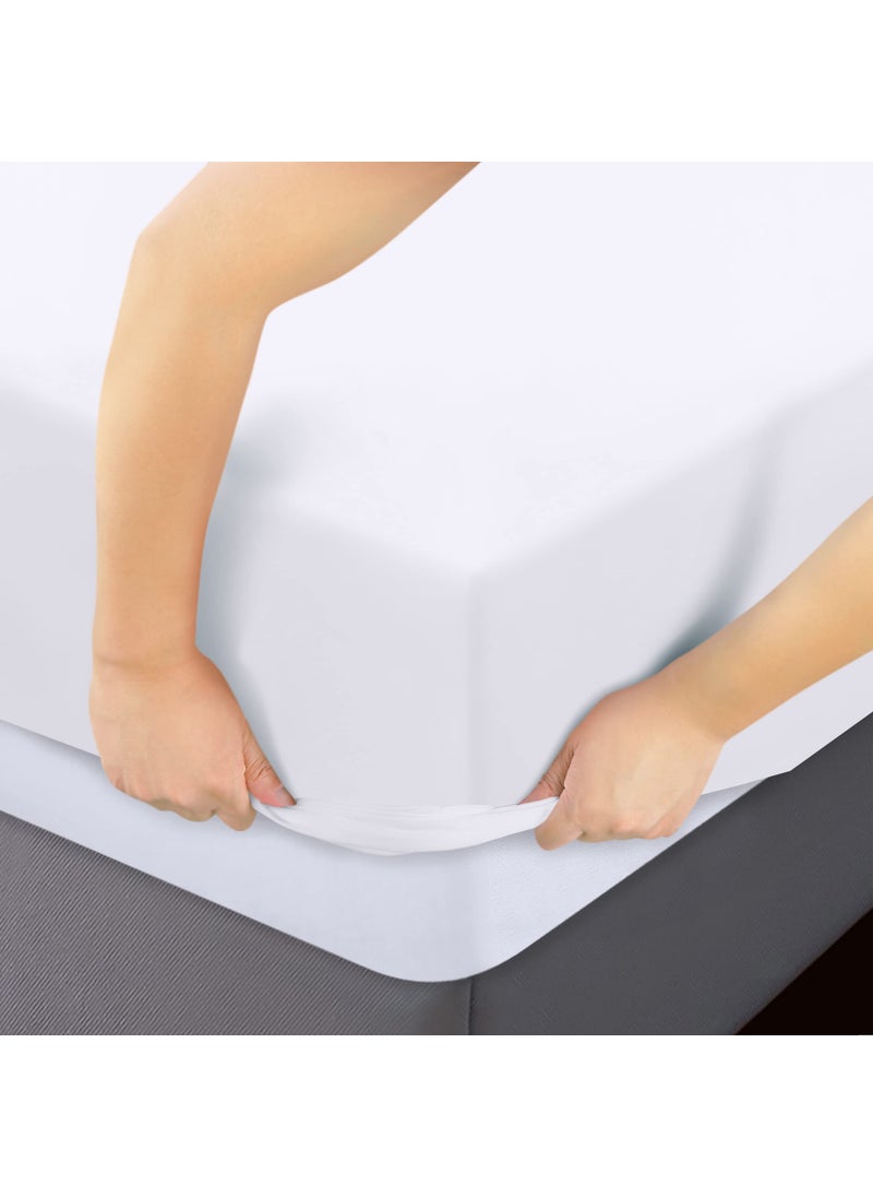 Utopia Bedding Utopia Bedding Twin Fitted Sheets - Bulk Pack of 2 Bottom Sheets - Soft Brushed Microfiber - Deep Pockets - Shrinkage & Fade Resistant - Easy Care (Twin  White)  - Image 3