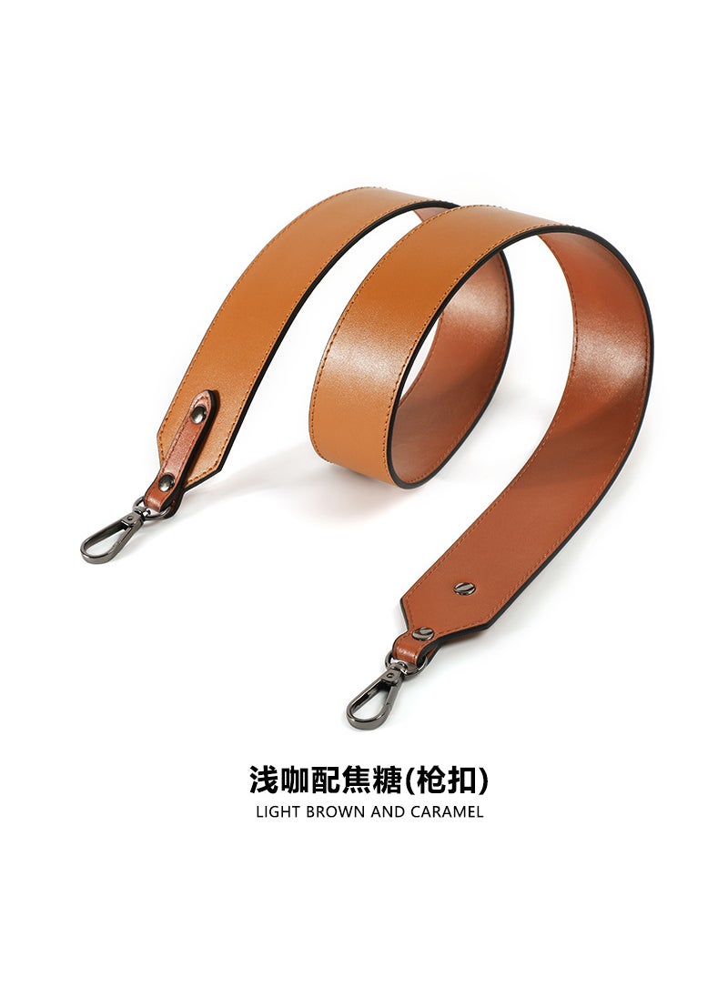 MHS-A-16 Leather Wide Shoulder Strap for Womens BagsA- 16 double-sided nail style light coffee noodles with caramel bottom gun buckle A- 16 double-sided nail style light coffee noodles with caramel bottom gun buckle - pzsku/ZAF798EA2055A491F29EDZ/45/_/1727185407/479f3bac-10b0-4ae6-b693-cfd540afd085