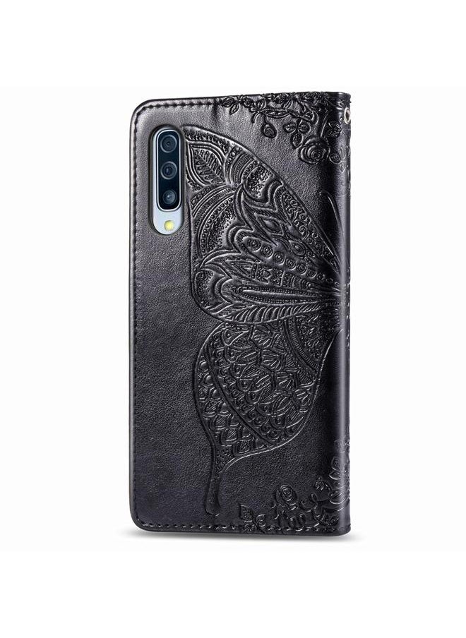 Zaboon - Case For Galaxy A50S Butterfly Love Flower Embossed Horizontal Flip Leather Case with Bracket / Card Slot / Wallet / Lanyard - Image 1