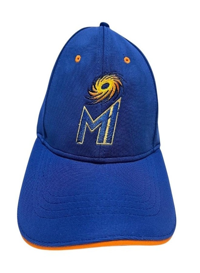 playR Mens Polyester IPL 2024 Mumbai Indians Fan Cap Blue, Free Size - Image 1