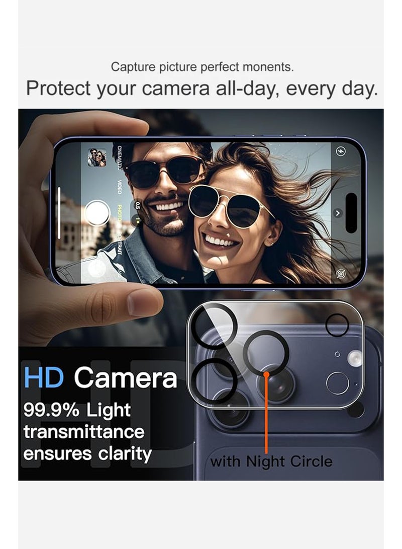 For iPhone 17 Pro -  Tempered Glass High-Definition 3D Lens Protector , Tempered Glass Camera Guard with Anti-Scratch and Drop Protection - Image 3