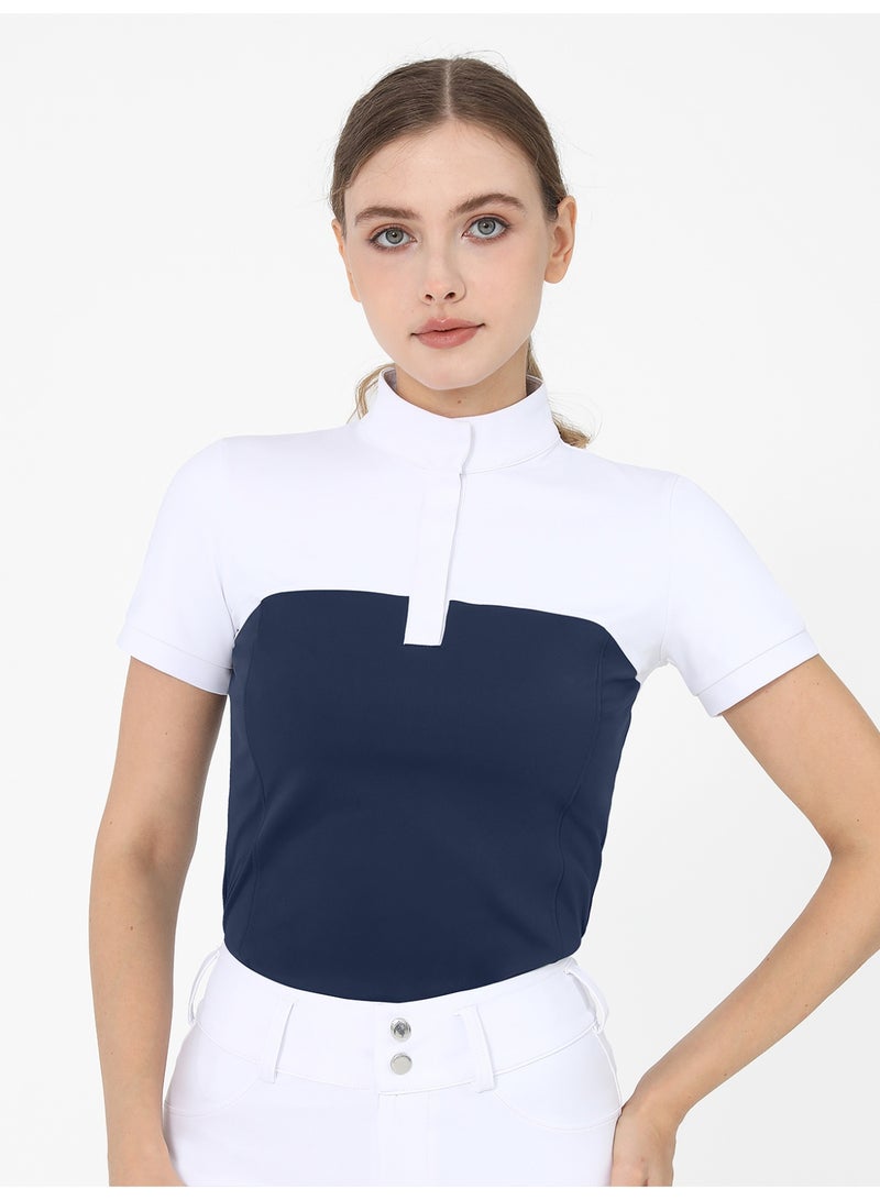 general Equestrian T-Shirts Women Riding Horse Clothes Short Sleeve Show Top - Image 1