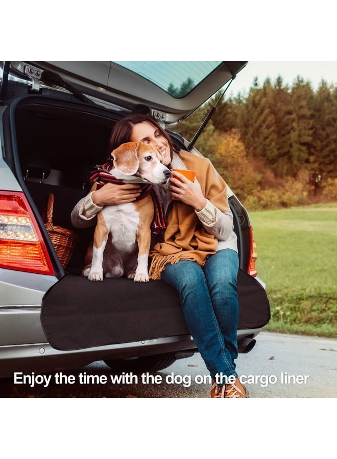 F-color SUV Cargo Liner for Dogs - Waterproof Pet Cargo Liner, Comfort Dog Cargo Cover with Bumper Flap Protector, Scrachproof for Large SUVs Sedans Trunks Vans, Black - Image 5