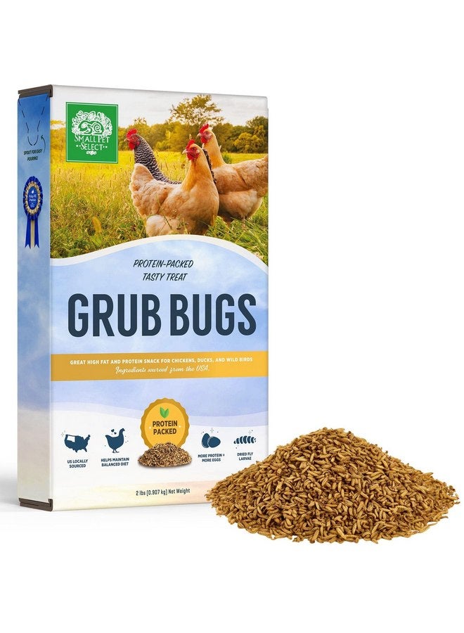Small Pet Select Grub Bugs, Black Soldier Fly Larvae, Non-GMO, Locally Sourced PNW, 2 lb - Image 1