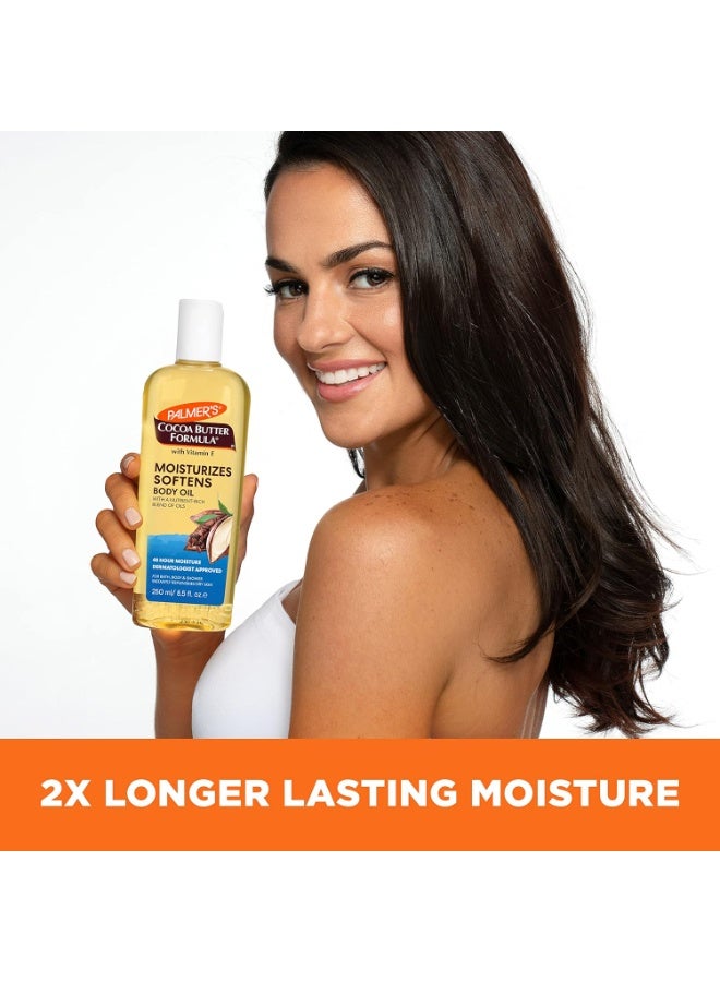PALMER'S Cocoa Butter Formula Moisturizing Body Oil With Vitamin E, Instantly Replenishes Dry Skin, For Bath, Body & Shower 250ml  - Image 5
