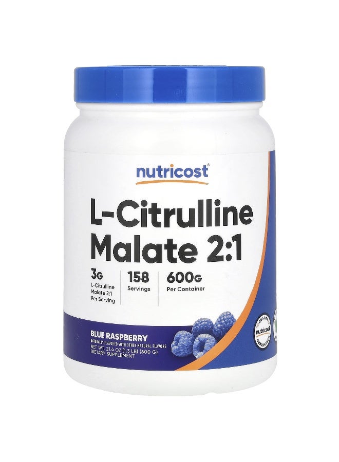 Nutricost Nutricost, L-Citrulline Malate 2:1, Blue Raspberry, 21.4 oz (600 g)