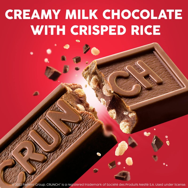 CRUNCH, Bulk 36 Pack, Milk Chocolate and Crisped Rice, Full Size Individually Wrapped Candy Bar, 1.55 oz Each - Image 3