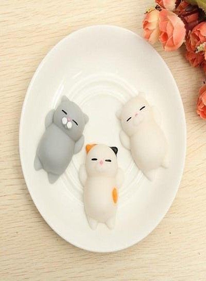 ANAB GI 3Pcs Kawaii Slow Rising Squishy Squeezen Cute Cats Mini Fidget Toy Stress Reliever Kids Toy Gift ( Green ) Bath Toy??(Green) - Image 4