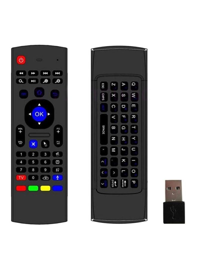 MX3-M Wireless Remote Control Keyboard With Microphone Black/White 
