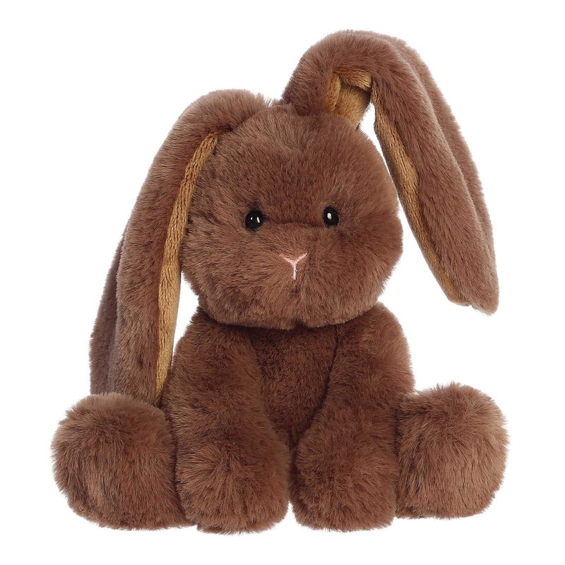 Aurora Vibrant Spring Candy Cottontail Stuffed Animal - Decorative Companion - Endless Fun - Chocolate 8 Inches - Image 1