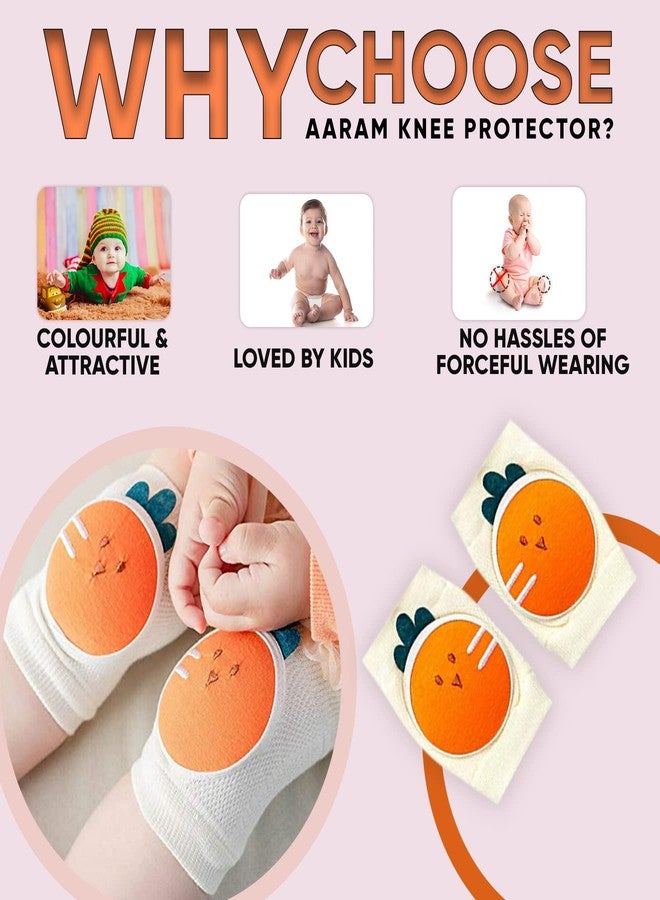 AARAM Baby kids Cotton Knee Support, Babies Toddlers Kneepad,Crawling knee safety guard protector for baby, Walking Support with Anti-Slip Material, Unisex, Washable and Comfortable - Image 4