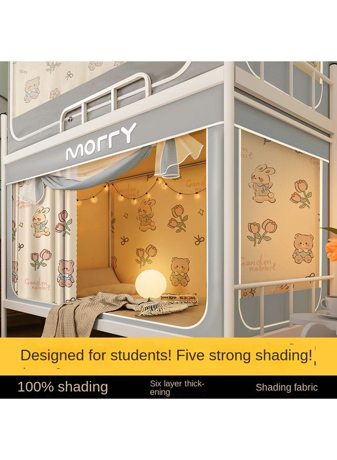 Bluejw 2N Dormitory Mosquito Net Shading Bed Curtain Integrated 2024 For College Students New Dormitory Upper Bed Upper Bed Lower Bed Single Bed - Image 3