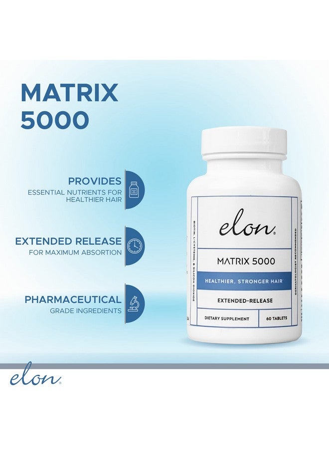Elon Matrix 5000 - Biotin 5000mcg Vitamins for Hair Growth w/Extended Release - Promotes Healthy & Strong Hair - Pack of 3 (180 Day Supply) - Image 2