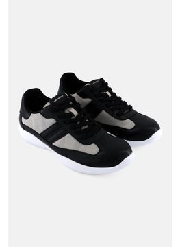 Karl Lagerfeld Men Recycled Leather Lace Up Casual Shoes, Black  - Image 1