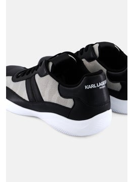 Karl Lagerfeld Men Recycled Leather Lace Up Casual Shoes, Black  - Image 2