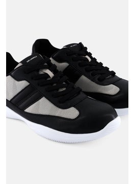 Karl Lagerfeld Men Recycled Leather Lace Up Casual Shoes, Black  - Image 3