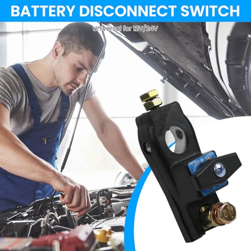 STHIRA 12/24V Battery Disconnect Mechanical Switch Prevents Battery Drain & Maintenance Manual Battery Cutt-Off Switch For Vehicles, Trucks, Motorcycles, 8_Way, Rvs, Boats, Black - Image 5
