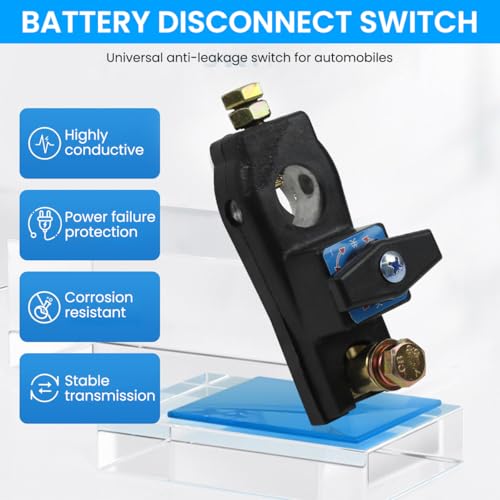 STHIRA 12/24V Battery Disconnect Mechanical Switch Prevents Battery Drain & Maintenance Manual Battery Cutt-Off Switch For Vehicles, Trucks, Motorcycles, 8_Way, Rvs, Boats, Black - Image 2
