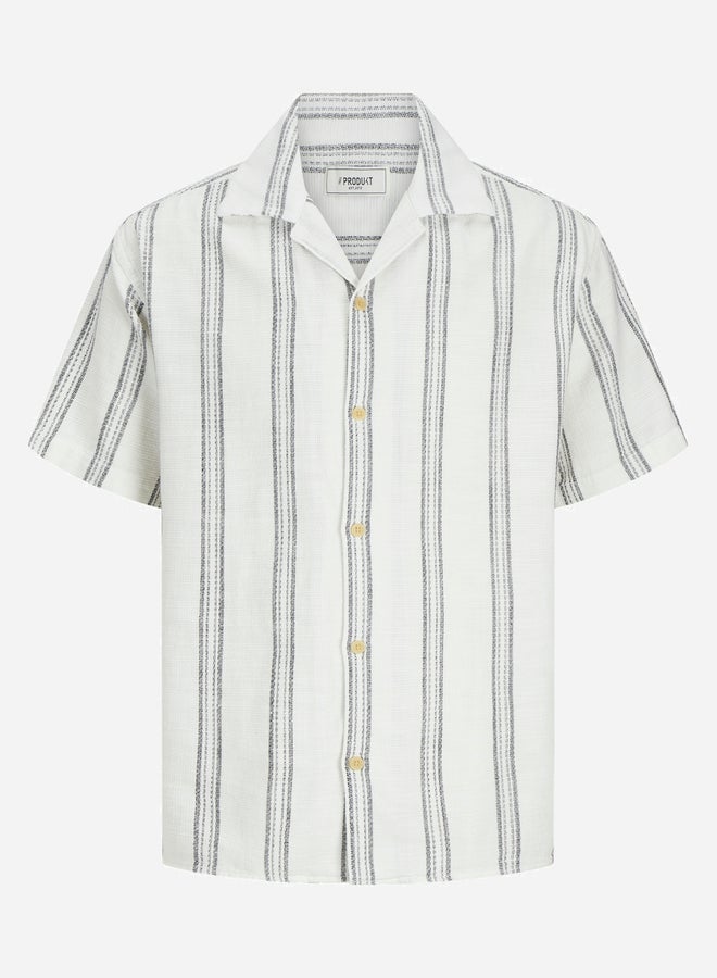 برودكت قميص مخطط بقصة عادية