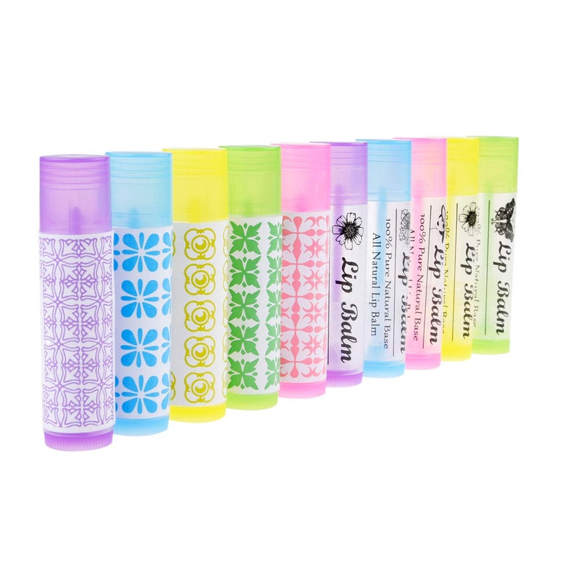 Kare Kind Kare & Kind Lip Balm Crafting Kit - Filling Tray and Spatula - 50 Empty Tubes with Caps (10x5 Colors) - 3/16 Oz (5.5 ml) - 50 Writeable and 50 Printed Stickers - DIY Kit - Image 5