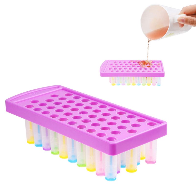 Kare Kind Kare & Kind Lip Balm Crafting Kit - Filling Tray and Spatula - 50 Empty Tubes with Caps (10x5 Colors) - 3/16 Oz (5.5 ml) - 50 Writeable and 50 Printed Stickers - DIY Kit - Image 3
