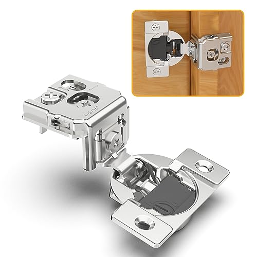 Chibery 30 Pack 1516 Overlay 4D Soft Close Concealed Hinges for Face Frame Door Adjustable Closing Speed Smooth Slow Self Close Hinges Satin Nickel 105 Open Angle Stainless Steel Cabinet Hinge - Image 1